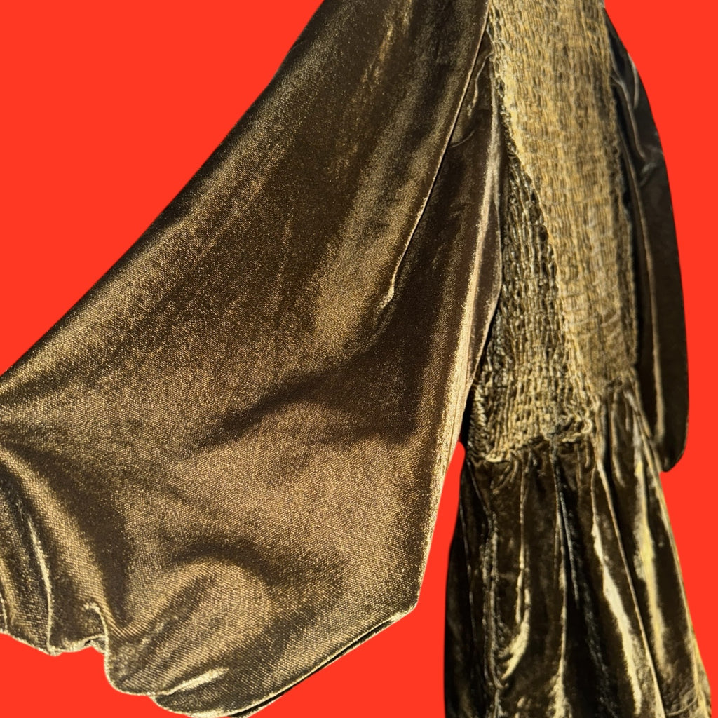 Free People Farrier Velvet Smocked Mini Dress