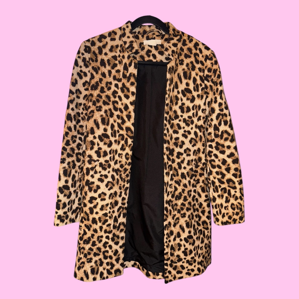 H&M Cheetah Pea Coat