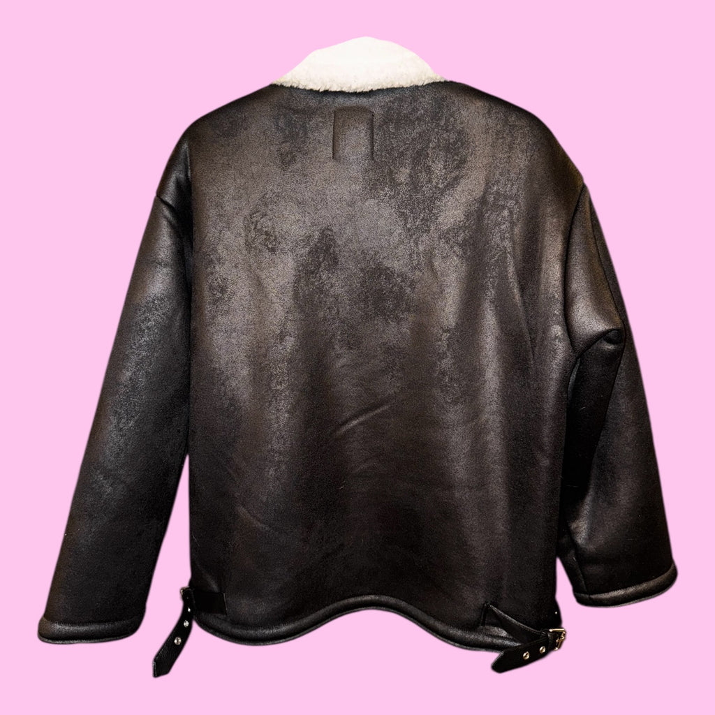 Chelsea & Violet Sherpa Lined Moto Jacket