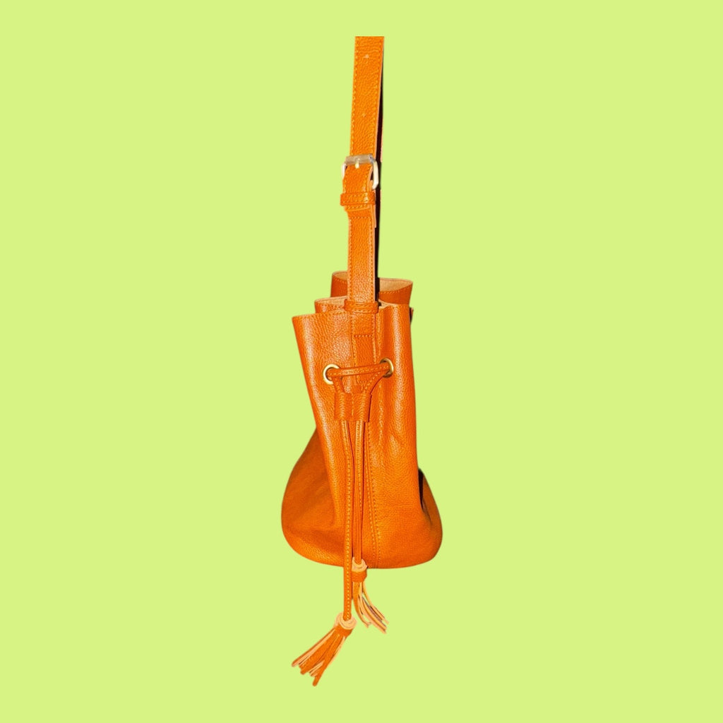Street Level Faux Leather Crossbody Bucket Bag