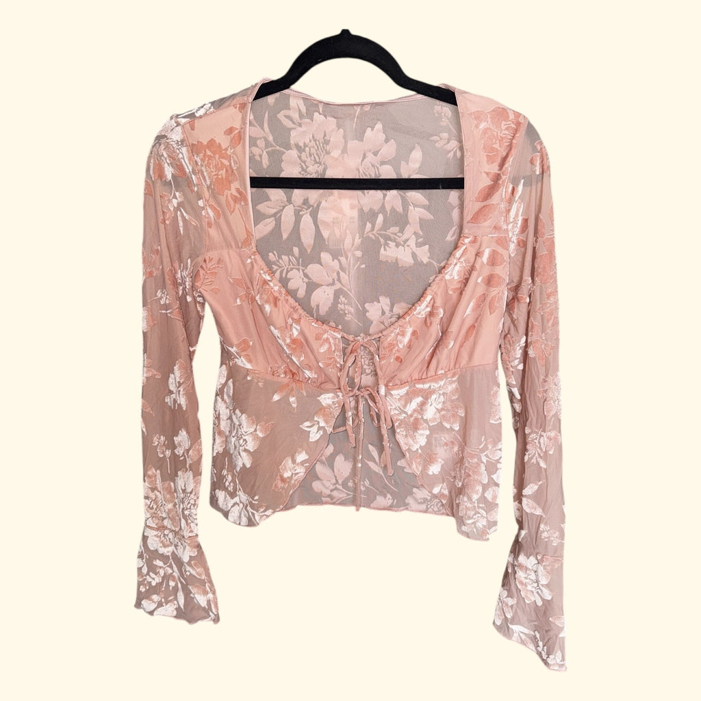 Kimchi Blue Velvet Front Tie Top