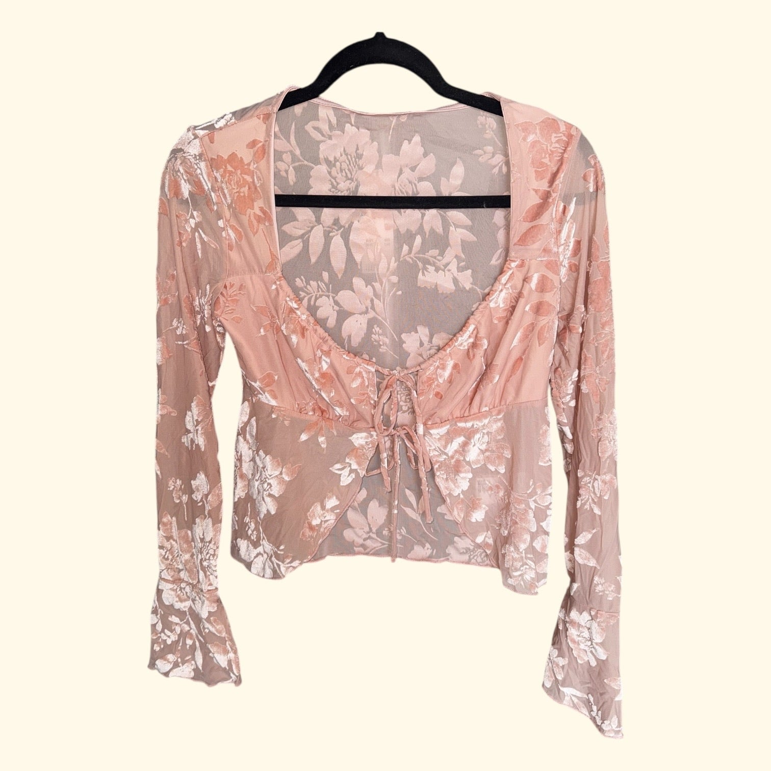 Kimchi Blue Velvet Front Tie Top