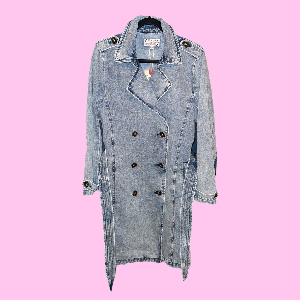 Stoosh Vintage Denim Trench Coat