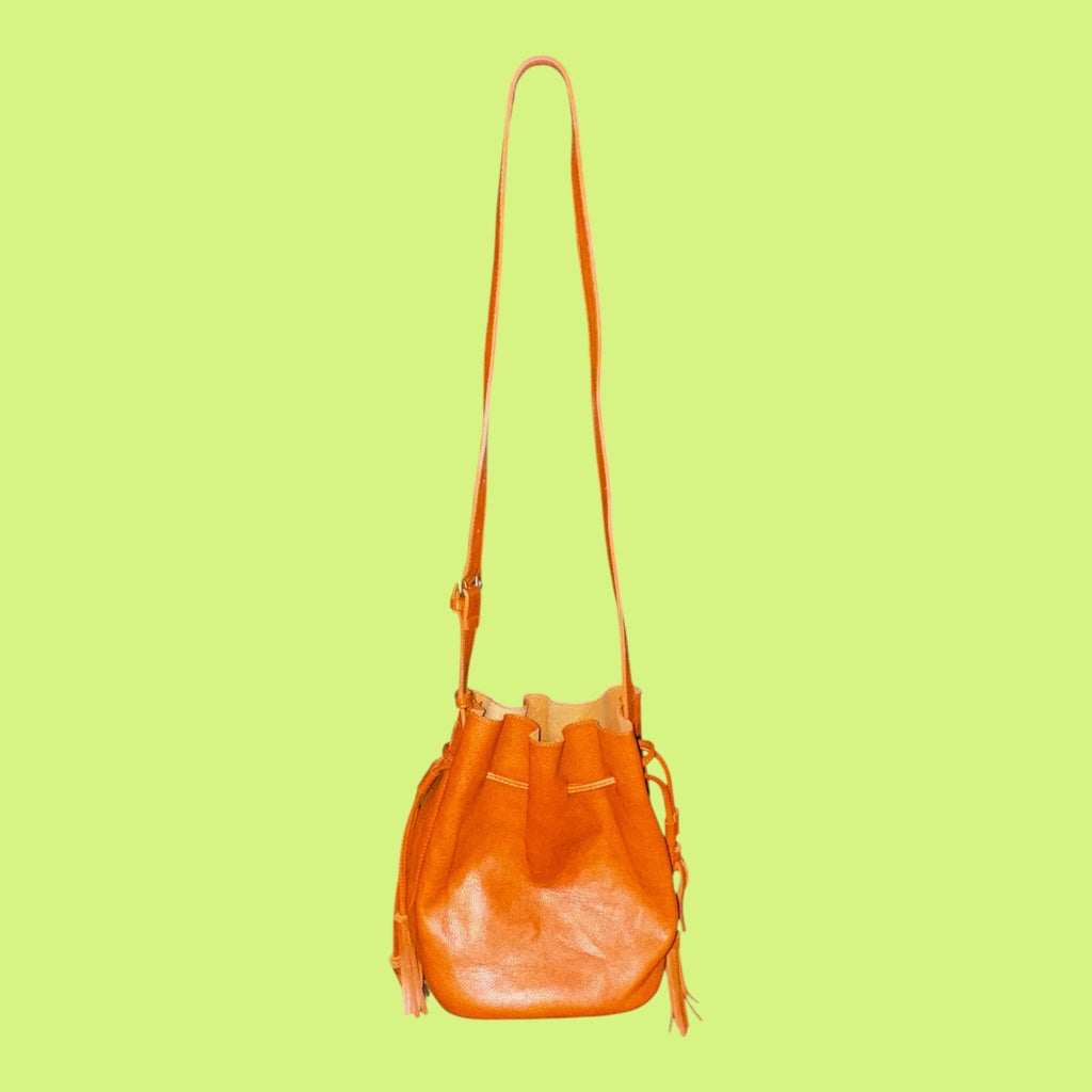 Street Level Faux Leather Crossbody Bucket Bag