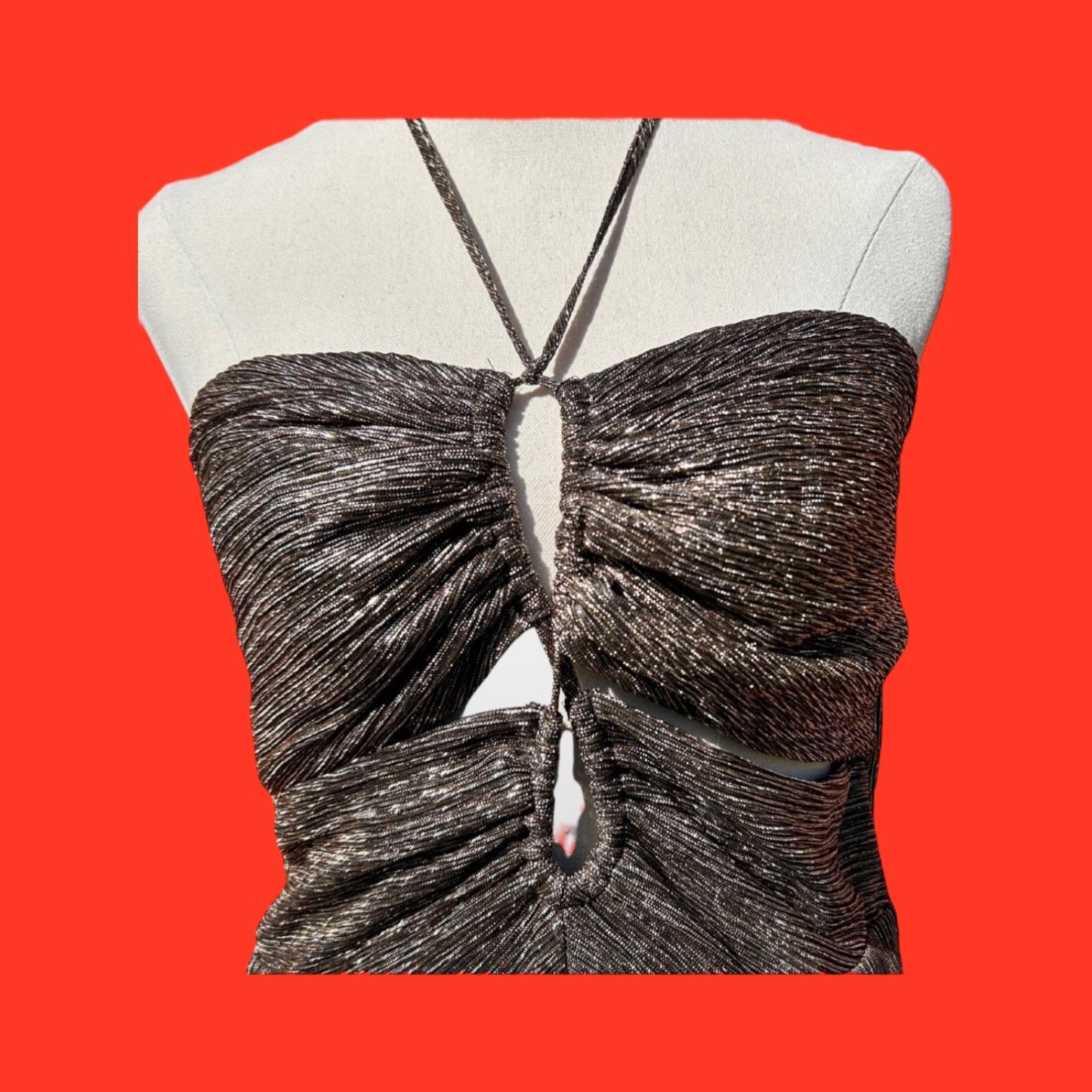 Yumi Kim Metallic Tiered Dress