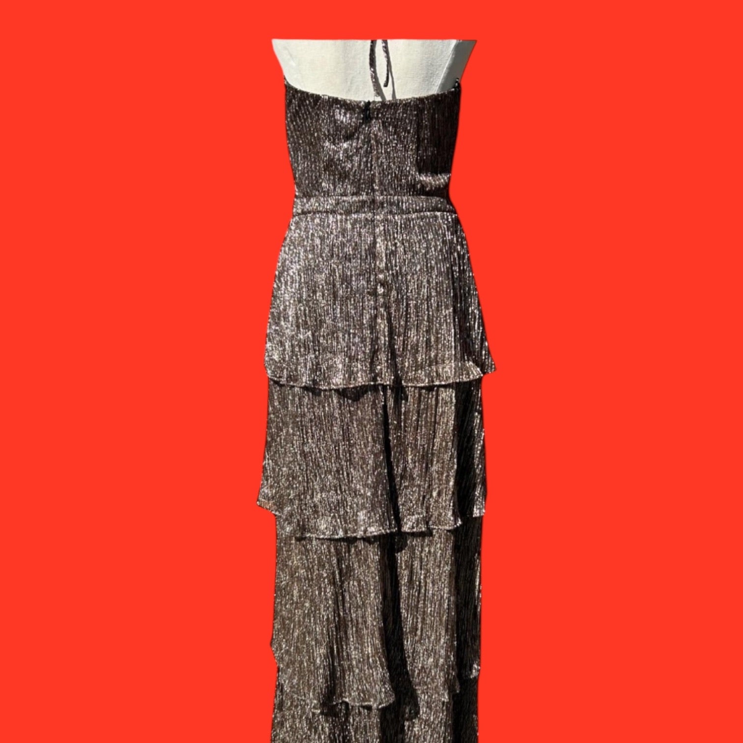 Yumi Kim Metallic Tiered Dress