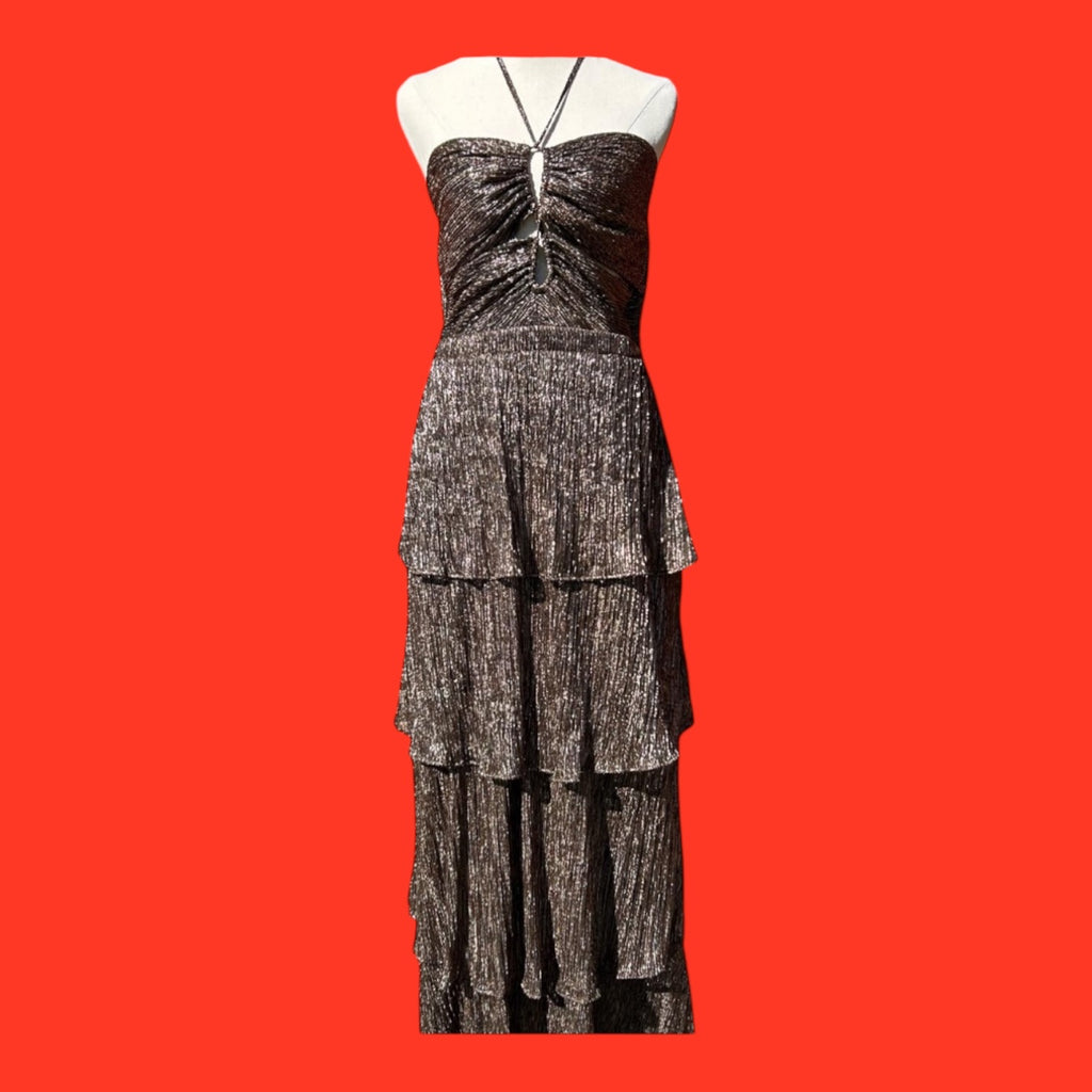 Yumi Kim Metallic Tiered Dress