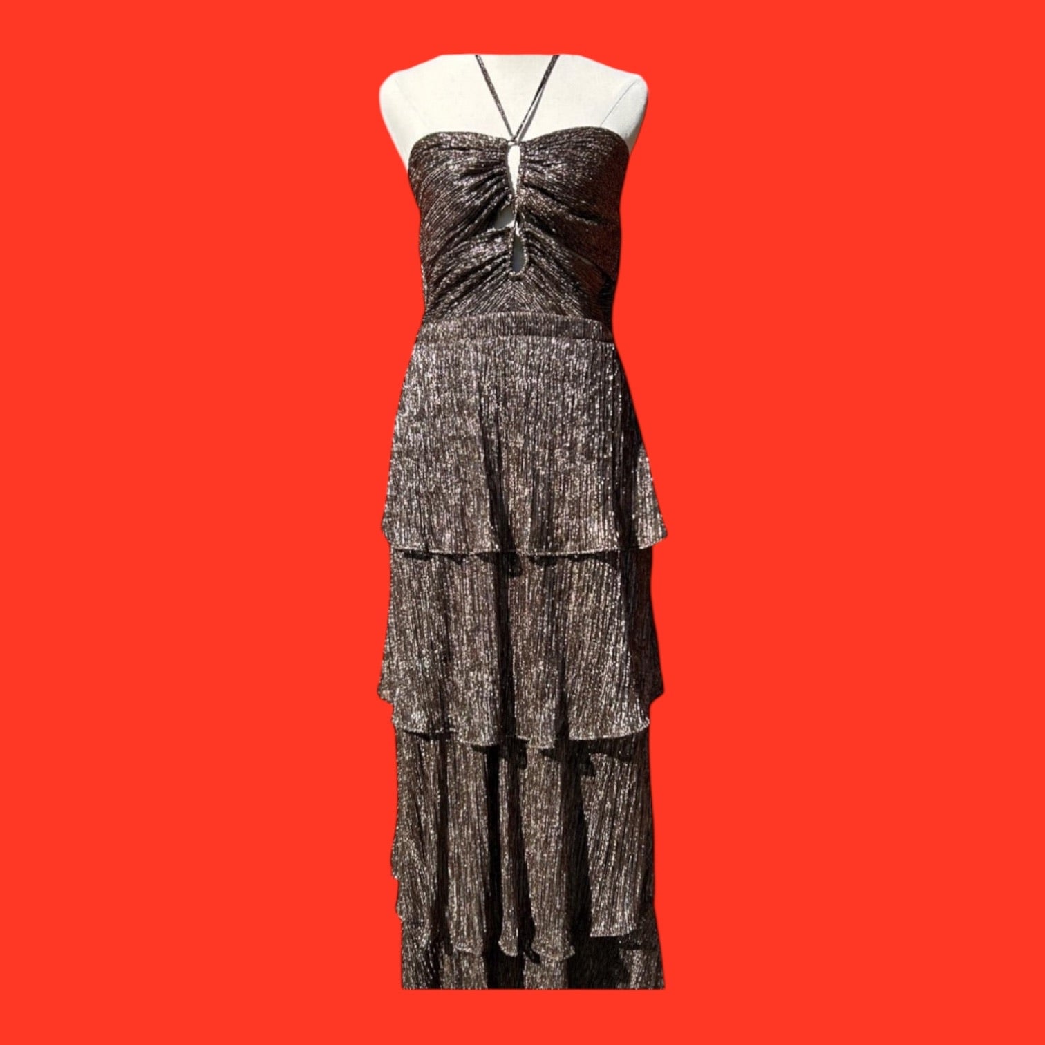 Yumi Kim Metallic Tiered Dress
