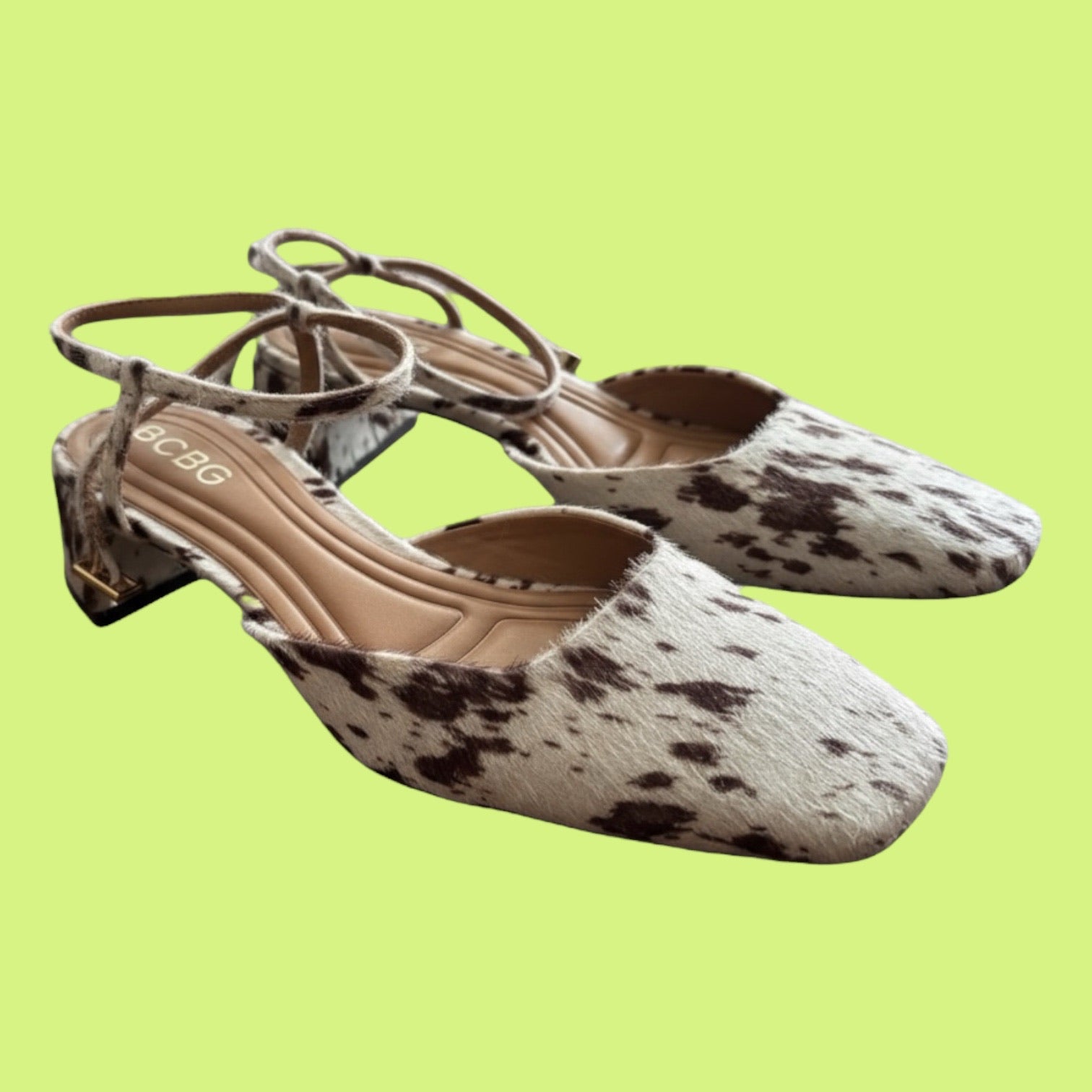 BCBG Cow Hide Ballet Kitten Heel